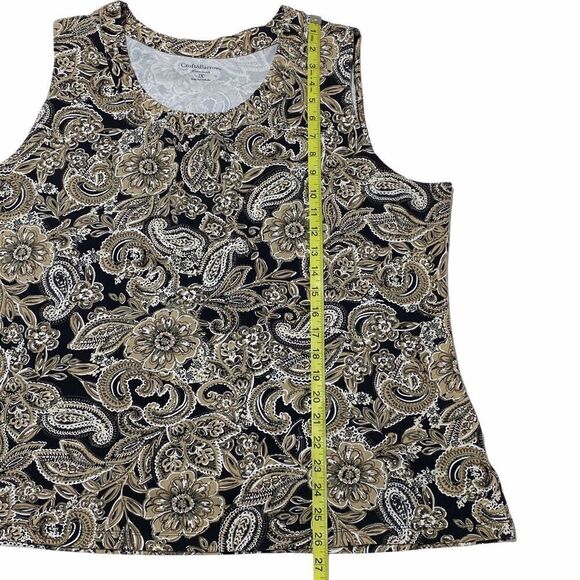 CROFT & Barrow Floral Paisley Sleeveless Blouse 2x - Picture 8 of 10